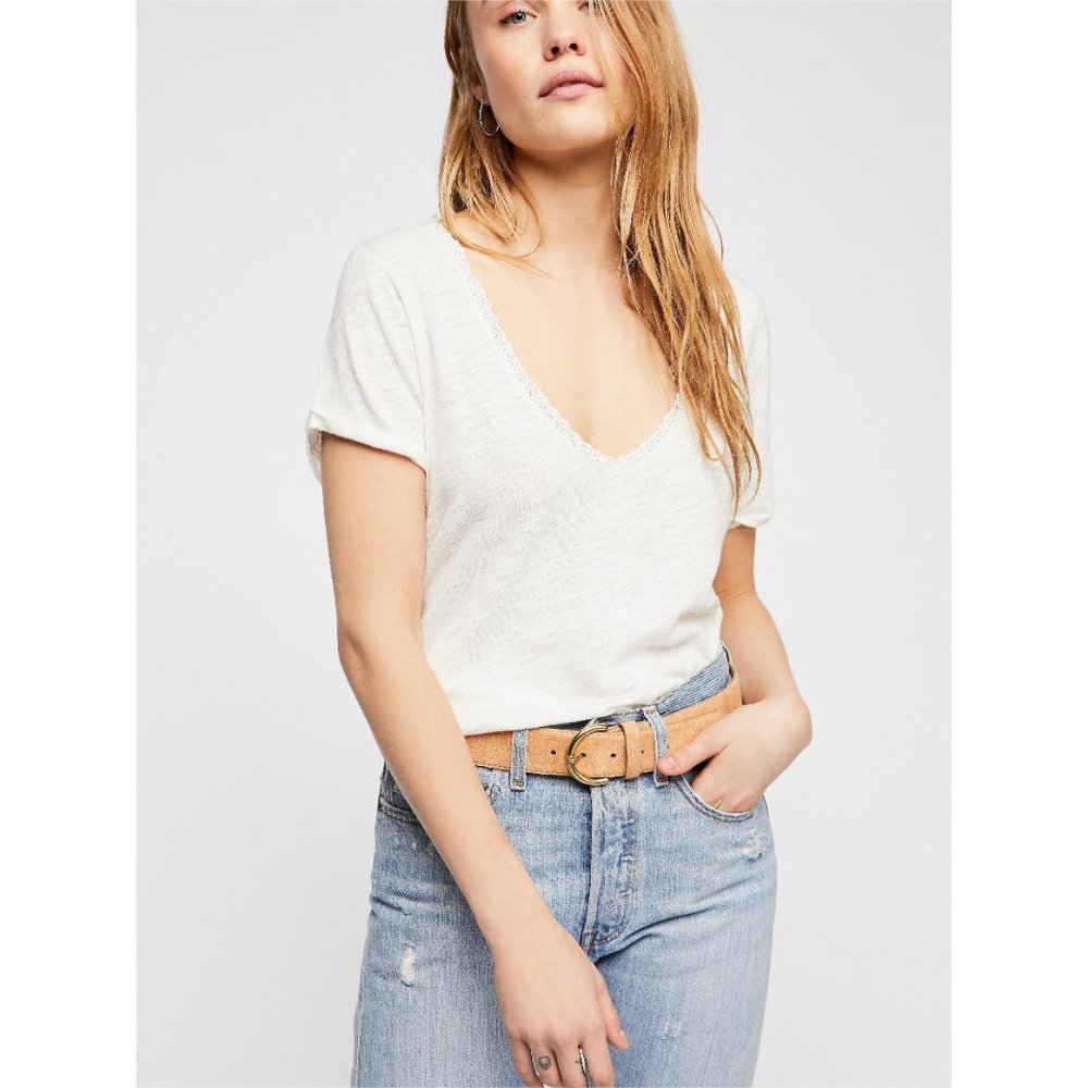 We The Free Saturday Tee, Ivory, Size S